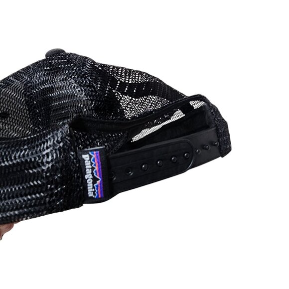 Patagonia Black Trucker Hat With Recycled Fishing Nets & Adjustable Snapback - Picture 5 of 8